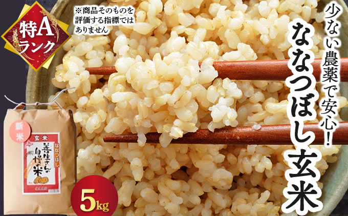 《令和7年産！》『100%自家生産玄米』善生さんの自慢の米 玄米ななつぼし５kg※一括発送【06120】