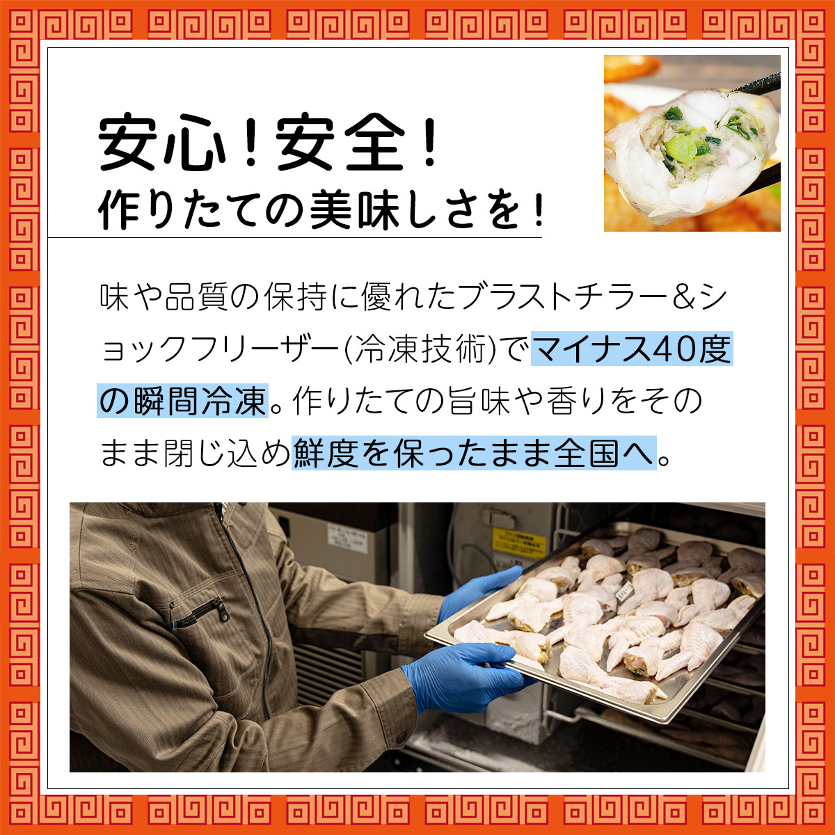 北海道産鶏肉を使った手羽先餃子【北の手羽ぎょうざ】30個セット(5個×6袋)≪配送地域限定≫【53103】