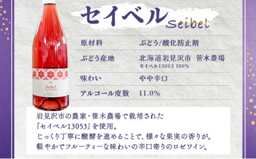 北海道岩見沢市の風土を生かした宝水ワイナリーワイン２本セット（白・ロゼ）【31101】