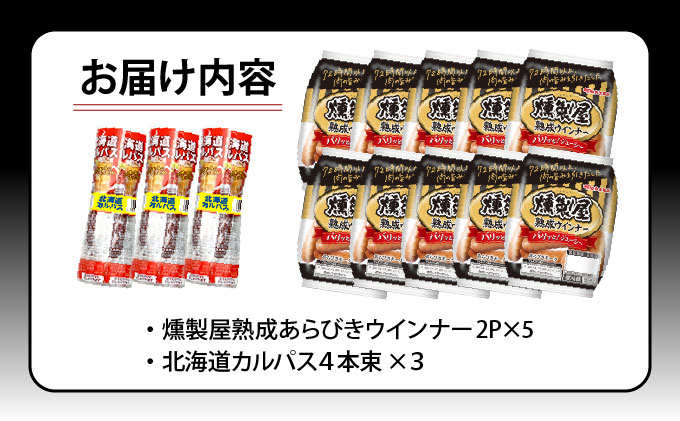 燻製屋熟成あらびきウインナー・ソーセージセットA【丸大食品】