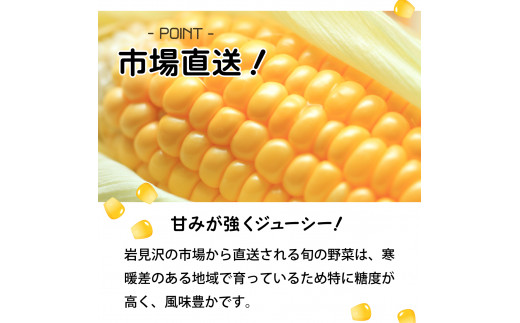 ≪先行予約≫ 市場の目利き 北海道岩見沢産とうもろこし「恵味 2L 10本」