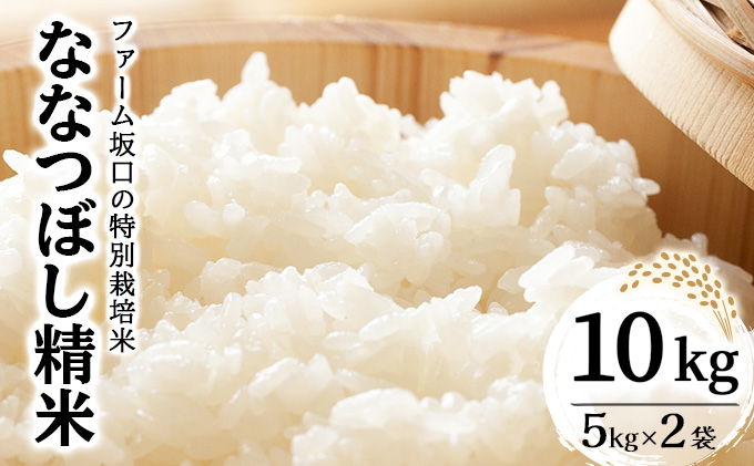 令和7年産！ファーム坂口の特別栽培米 ななつぼし精米 10kg (5kg×2袋)