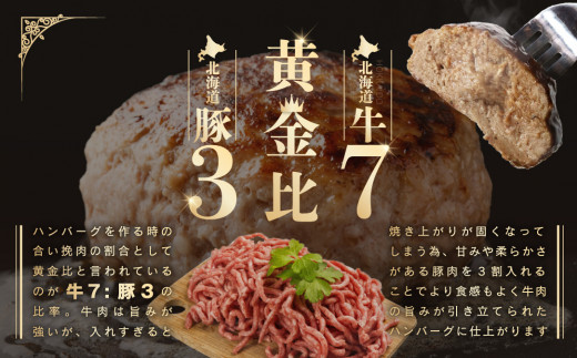 岩見沢産たまねぎ使用 北海道産牛ハンバーグ12個セット 全技連日本料理マイスター監修♪【38101】