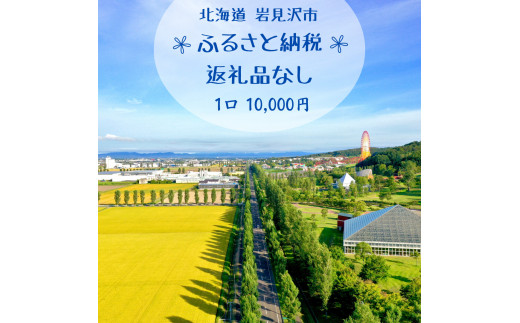 【返礼品なし】岩見沢市 寄附のみ応援 10,000円【応援寄附】