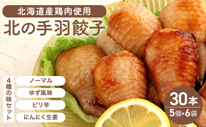 北海道産鶏肉を使った手羽餃子【北の手羽ぎょうざ】30個セット(5個×6袋)≪配送地域限定≫【53103】