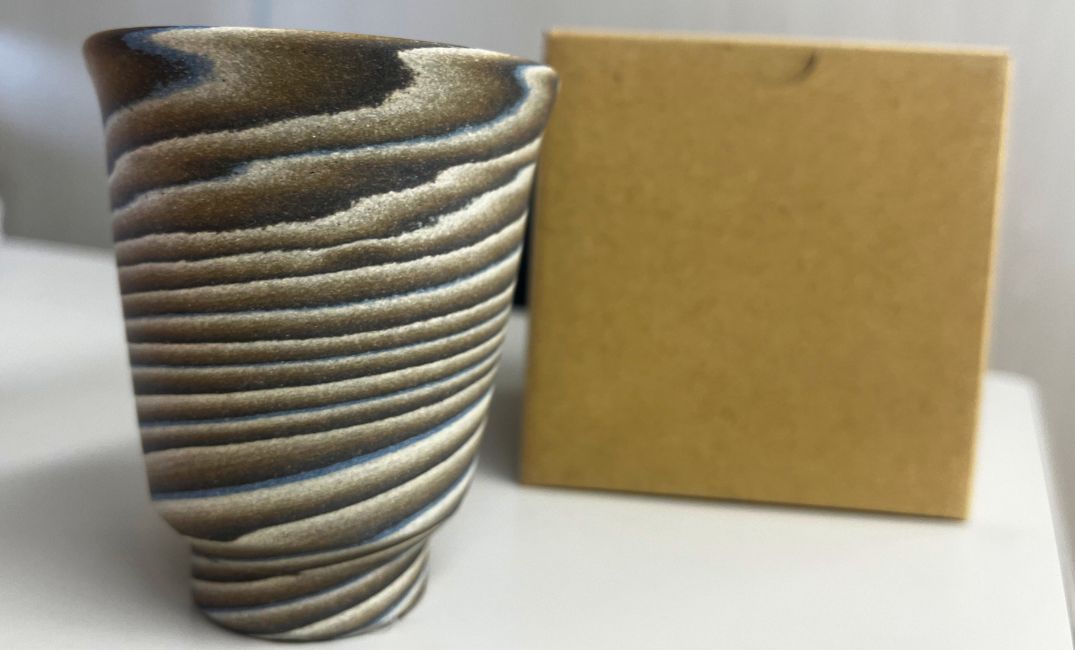 【JAL限定】 尾形香三夫作 練上 ぐい吞み（Ｂ）