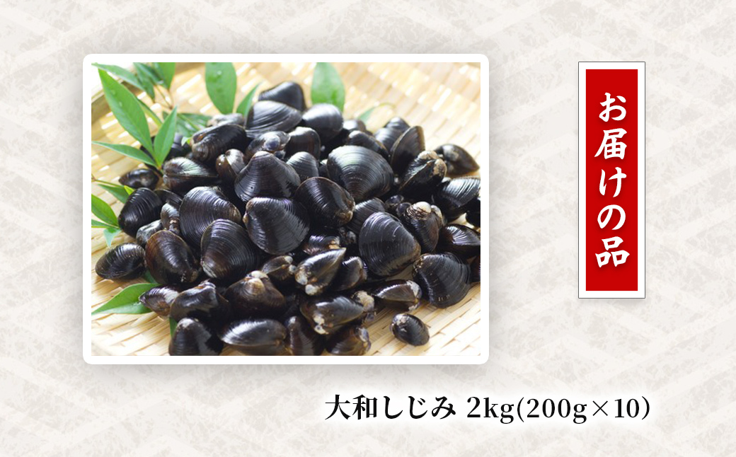 網走湖産 砂出し大和しじみ 2kg(200g×10） ABW117
