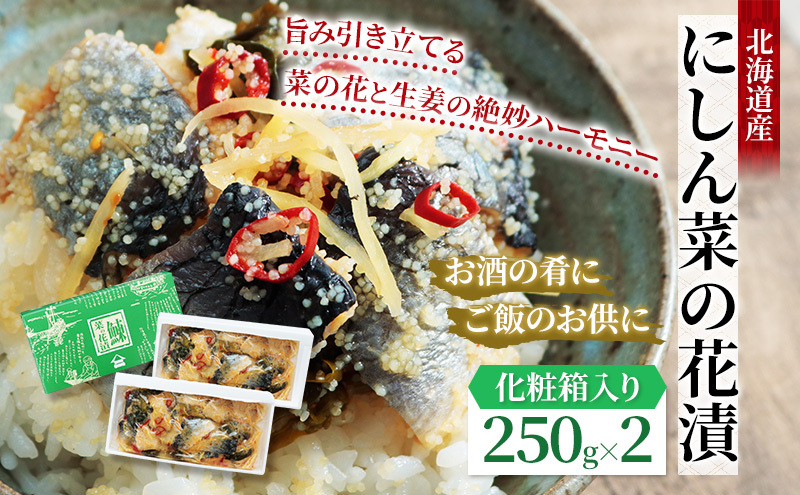 漬物 北海道 にしん 菜の花漬 250g×2 セット 井原水産 漬魚 漬け物 小分け 数の子 菜の花 魚 海産物 海の幸 魚介 魚介類 おかず 惣菜 おつまみ つまみ 酒の肴 お酒のあて お酒のお供 ごはんのお供 菜の花漬け ニシン 鰊 冷凍 留萌 留萌市 