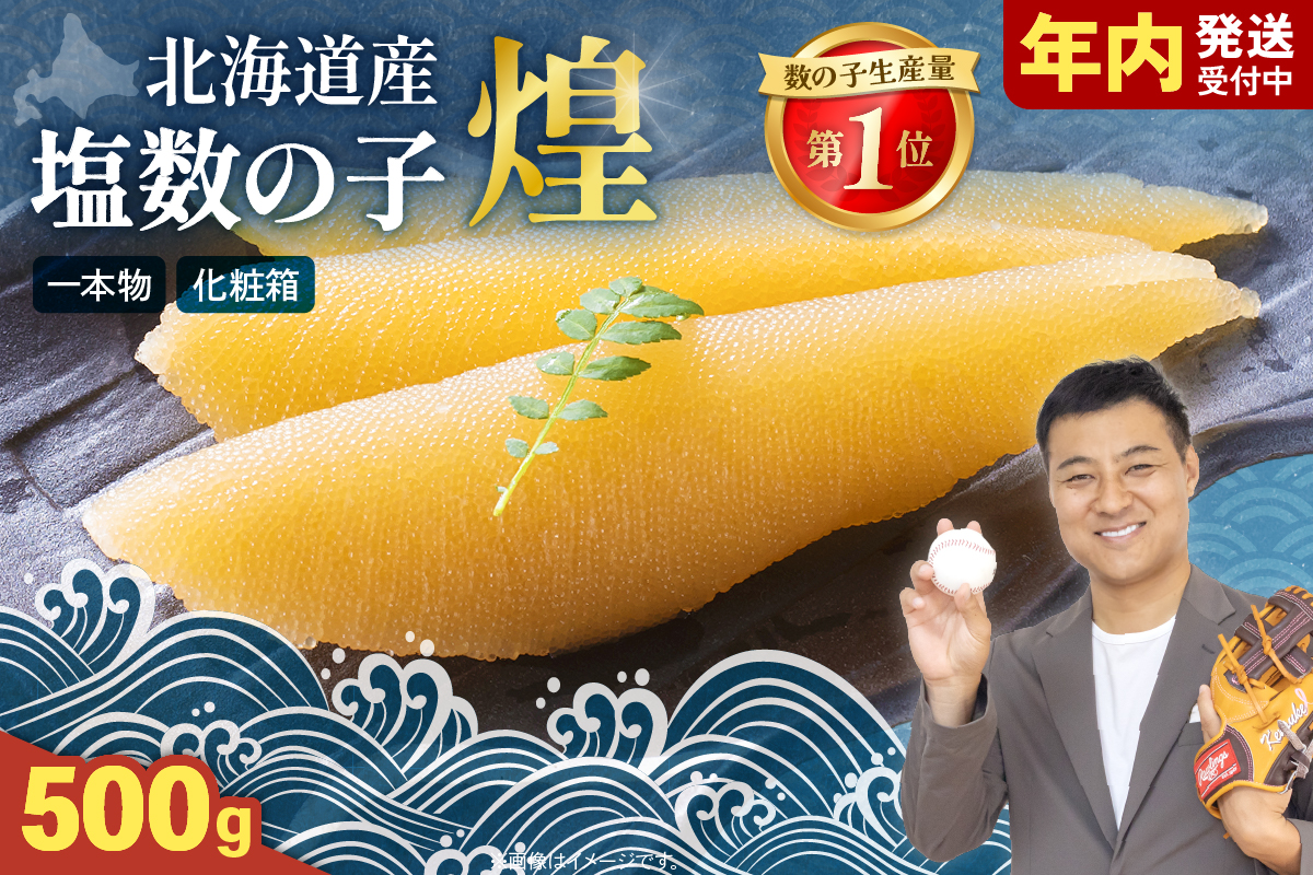 【3か月定期便】【煌】北海道産　塩数の子500g 全3回　R001-059