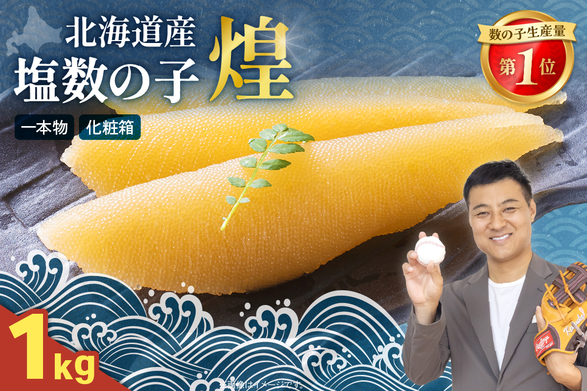 【煌】北海道産 塩数の子 500g×2 R001-089
