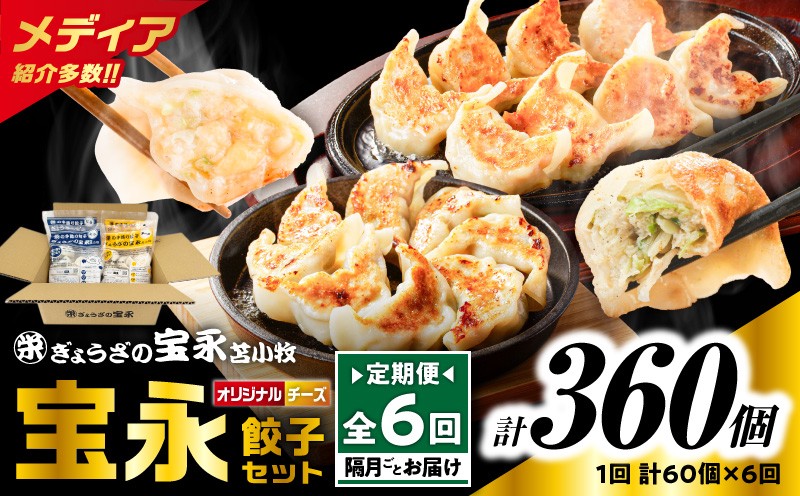 【全6回定期便（隔月）】チーズ餃子セット（宝永餃子 15個入×2袋＆チーズ餃子 15個入×2袋）合計1.5kg　T004-T02-03