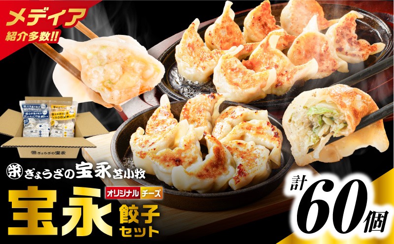 ぎょうざの宝永 チーズ餃子セット（宝永餃子 15個入×2袋＆チーズ餃子 15個入×2袋）合計1.5kg　T004-002