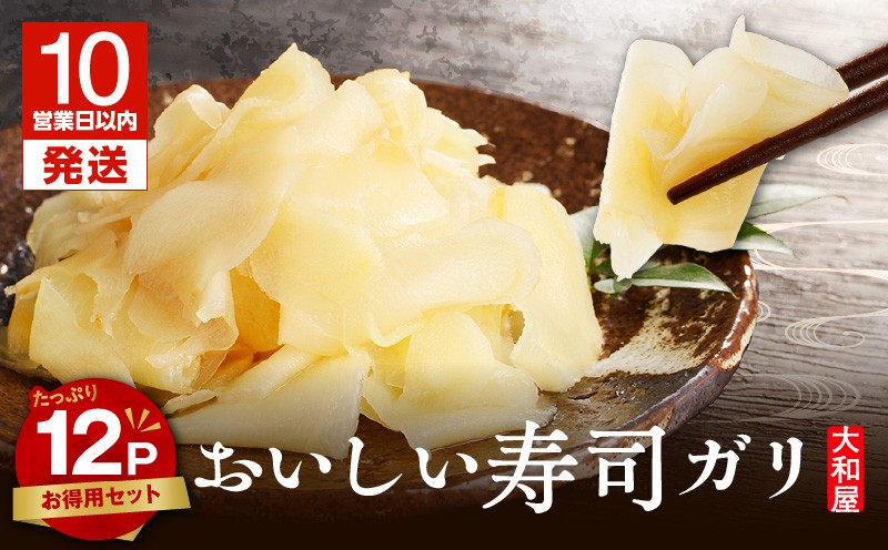 【10営業日以内に発送】おいしい寿司ガリお徳用セット（12個入り）　T055-016