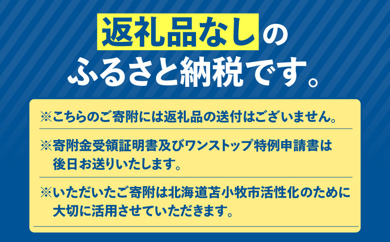 北海道苫小牧市応援寄附金（返礼品なし）5,000円　T000-001-02