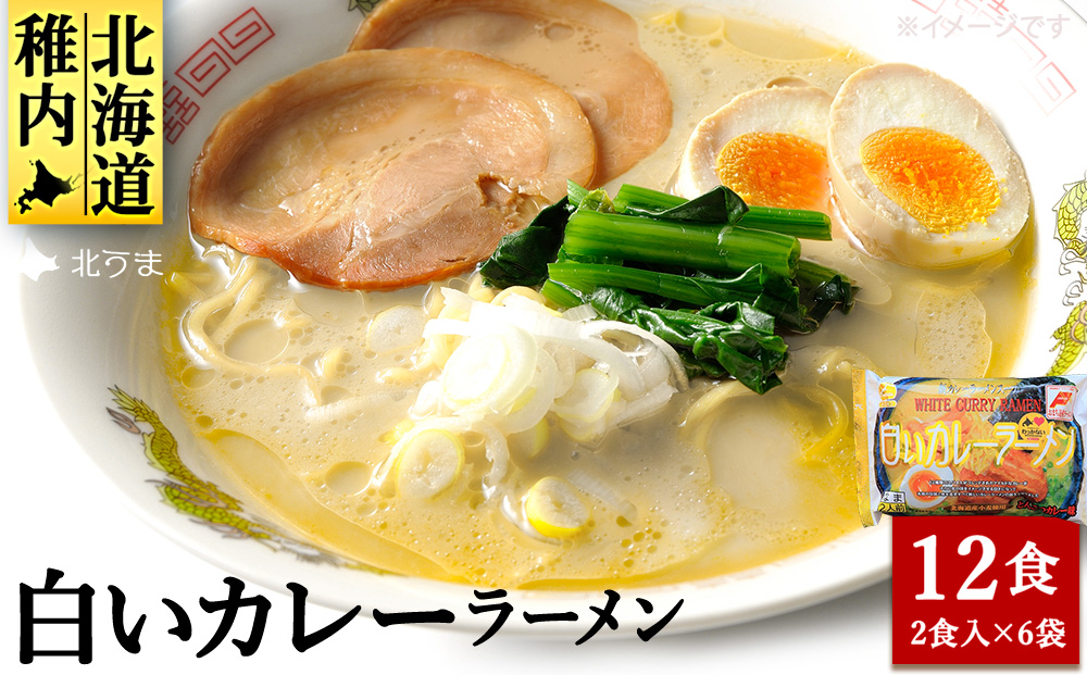白いカレーラーメン12食入り