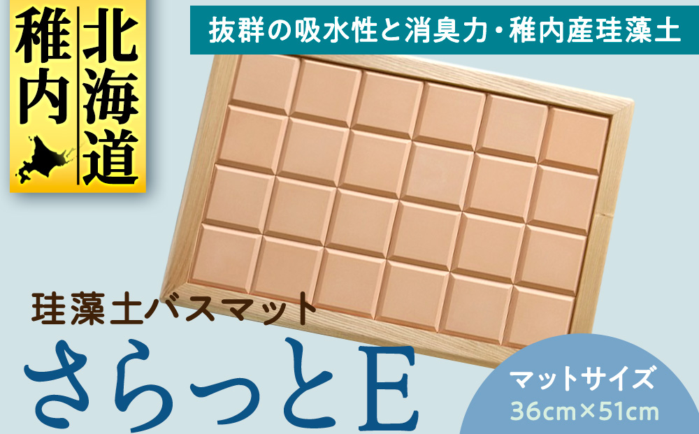 珪藻土バスマット　 さらっとE〜