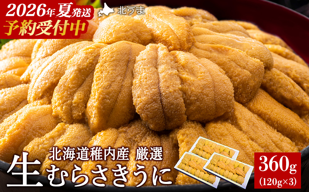 【先行予約】【厳選PREMIUM】美味しいウニは昆布の名産地にあり!生むらさきうに360g