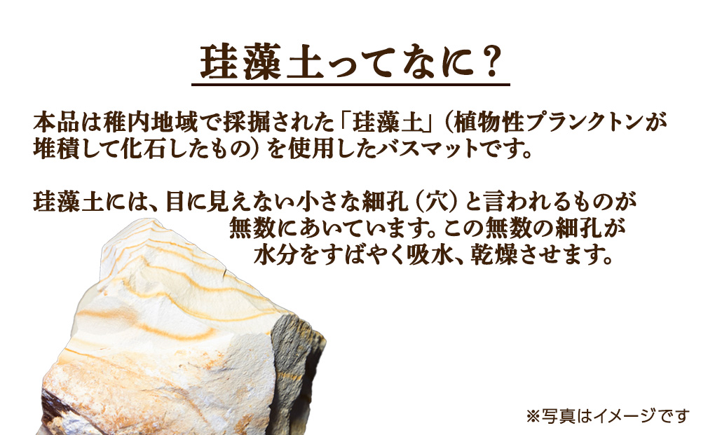 珪藻土バスマット　 さらっとE〜