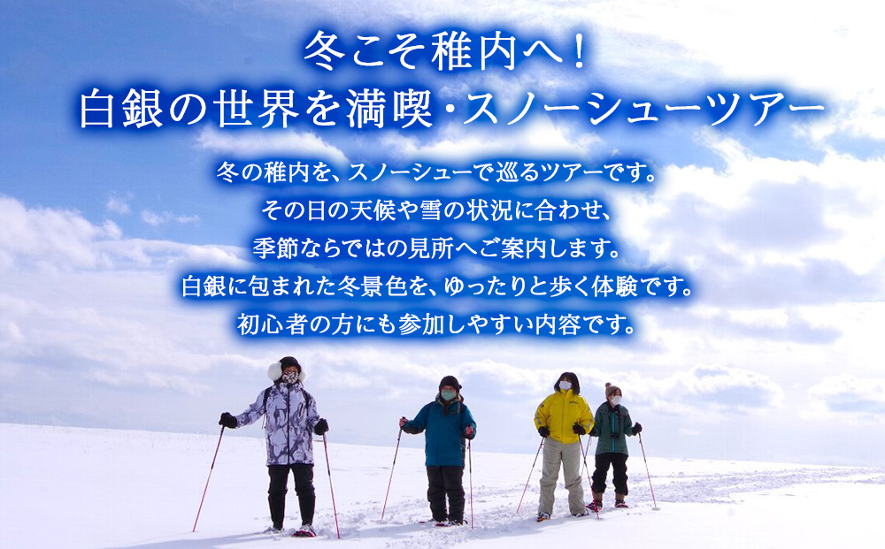 冬こそ稚内へ！白銀の世界を満喫♪スノーシューツアー1名様
