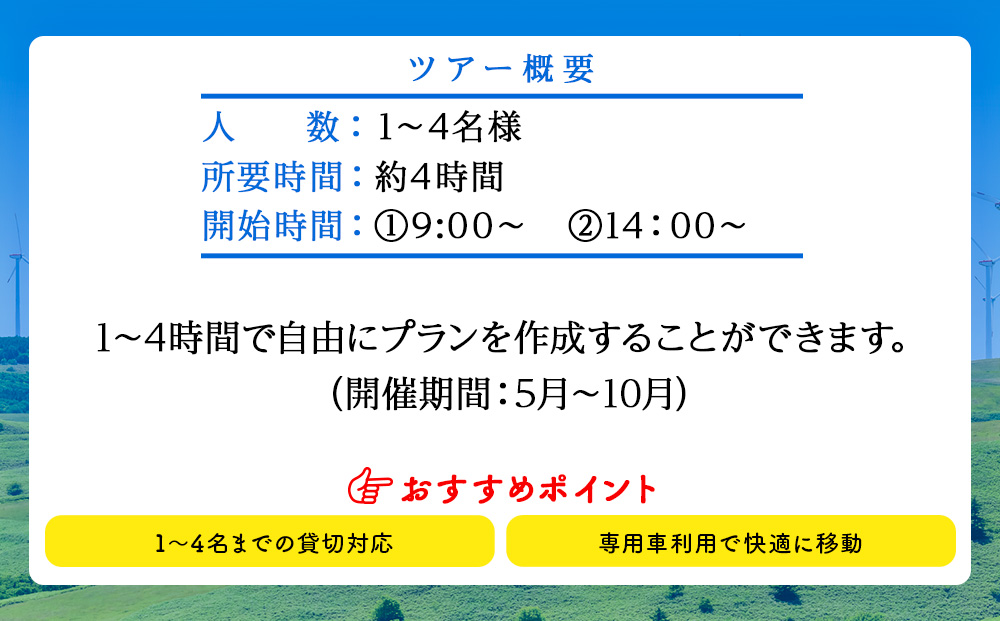 貸切オリジナルプライベートガイドツアー(1〜4名まで)