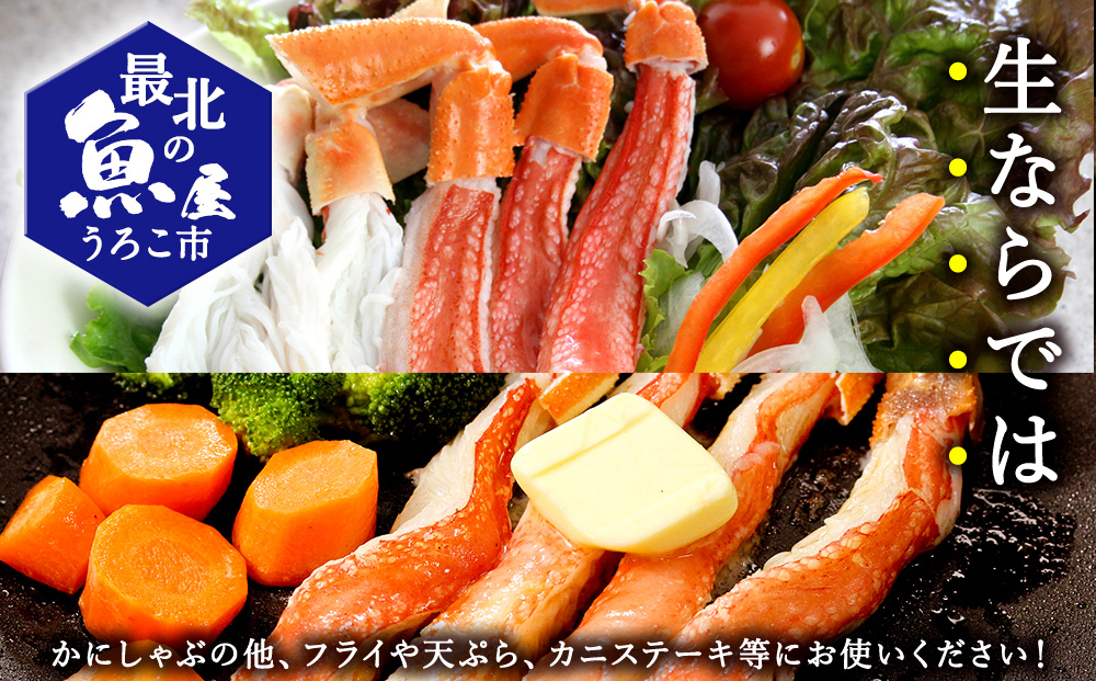 かにしゃぶ用紅ずわいがに足生冷凍500g（15-25本入）（稚内産・稚内加工）