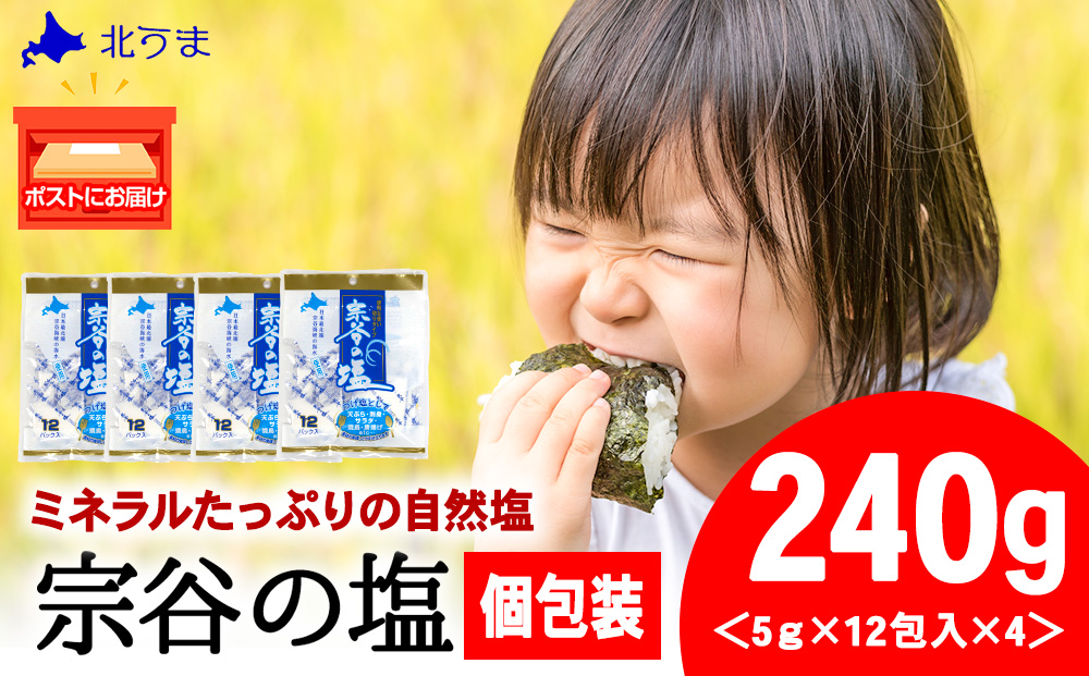 宗谷の塩5g×12パック入り4袋