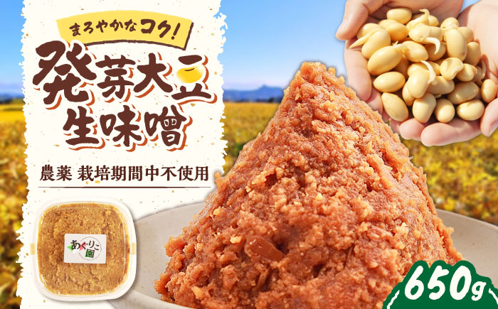 発芽大豆味噌 650g | ユキホマレ 味噌 みそ 発芽大豆 生みそ | あぐりこ園 [BOAA002]