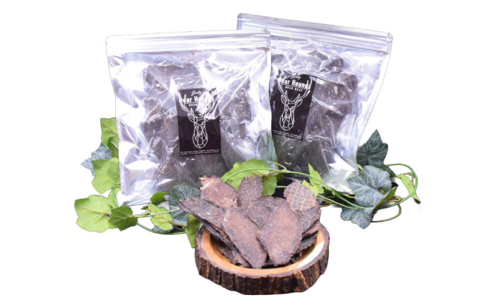 愛犬・愛猫用おやつ 蝦夷鹿 スライス ジャーキー 計200g（100g×2個）| ペットフード ペット用 ジャーキー ドッグフード おやつ | Dear Hounds [BOAE023]