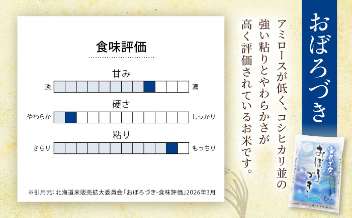 【5回定期便】雪蔵工房 ゆめぴりか おぼろづき 計10kg（5kg×2袋） | 精米 お米 米 北海道 北海道米 | JAびばい [BOAF025]