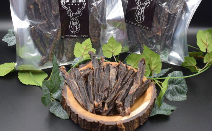 愛犬・愛猫用おやつ 蝦夷鹿 すね肉 ジャーキー 計200g（100g×2個） | ペットフード ペット用 ジャーキー ドッグフード おやつ | Dear Hounds [BOAE017]