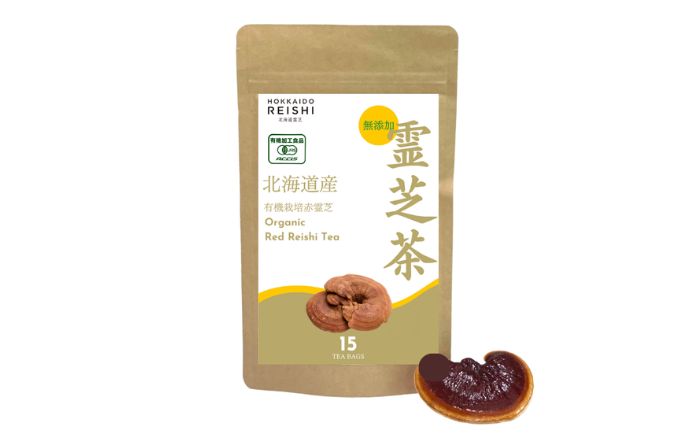 北海道産 有機赤霊芝ティーバッグ 2g×15包 | お茶 国産 オーガニック 健康茶 美容 | 株式会社北海道霊芝 [BOBF006]