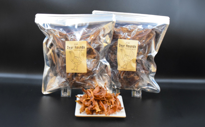 愛犬・愛猫用おやつ 北海道産鶏冠ジャーキー【細切り】 計400g （200g×2個）❘ 無添加 ペットフード ペット用 ジャーキー ドッグフード おやつ  とさか トサカ | Dear Hounds [BOAE039]