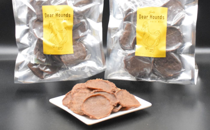 愛犬・愛猫用おやつ 合鴨 コインチップ ジャーキー 計200g（100g×2個） | ペットフード ペット用 ジャーキー ドッグフード おやつ | Dear Hounds [BOAE027]