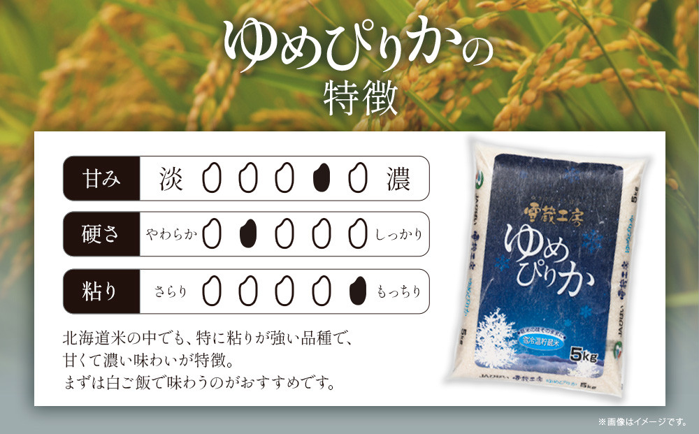 ゆめぴりか 5kg 特A厳選米 雪蔵工房  【令和7年産】【国産 白米 精米 お米 単一原料米 厳選 マイスター 生活応援 ななつぼし おすすめ 北海道 美唄市 美唄】