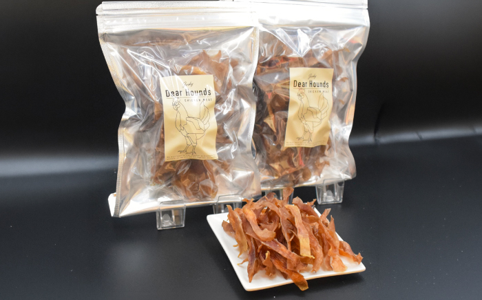 愛犬・愛猫用おやつ 北海道産鶏冠ジャーキー【細切り】 計400g （200g×2個） | 無添加 ペットフード ペット用 ジャーキー ドッグフード おやつ  とさか トサカ | Dear Hounds [BOAE039]