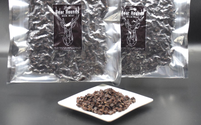 愛犬・愛猫用おやつ 蝦夷鹿 キューブ ジャーキー 計400g（200g×2個）| ペットフード ペット用 ジャーキー ドッグフード おやつ | Dear Hounds [BOAE029]