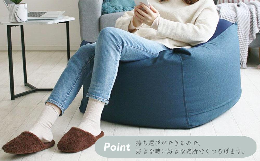 ビーズクッション nelio 四角 日本製 ノースネイビー