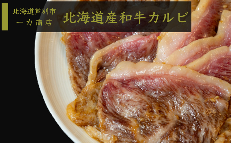 牛肉 北海道 和牛 カルビ 600g (300g×2パック) 小分け セット 一力商店 北海道産 霜降り肉 和牛カルビ 上カルビ 焼肉 焼き肉 味付け肉 味付き お肉 牛 肉 BBQ バーベキュー 惣菜 おかず お弁当 弁当 ごはんのお供 焼肉セット 冷凍 芦別市