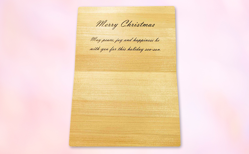 木製カード メッセージカード 5枚 3セット 計 15枚 木製メッセージカード ヒノキ オーダーメイド 作成 木製 木の香り 和紙 ビジネス おしゃれ 仕事 日用品 北海道 芦別市