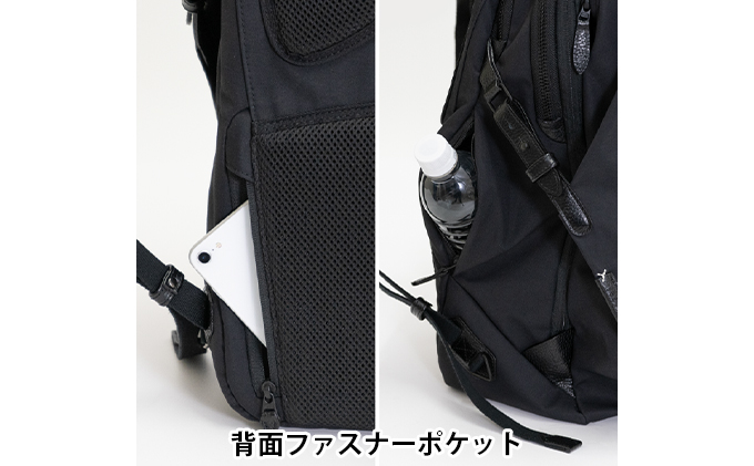 yezoLABO Momonga ユーティリティバックパック M No.8800377 ファッション小物 リュック 黒 通勤 通学 社会人 学生 出張 PCが入る ファイル収納 エキスパンド機能 日本製 国産 北海道 赤平市