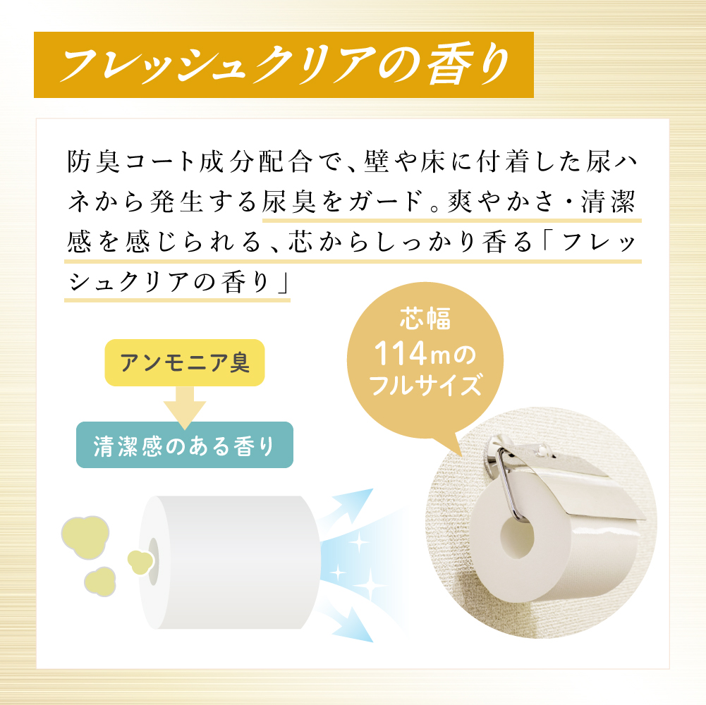 【2回お届け・計144ロール】エリエール 消臭＋トイレットティシュー［ダブル25m］12R×6パック しっかり香るフレッシュクリアの香り  日用品 トイレ 消耗品