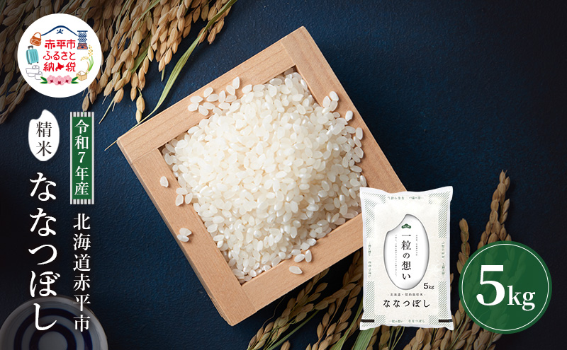 令和7年産 北海道 赤平産 ななつぼし 5kg 白米 精米 米 北海道 ごはん ご飯 ライス おにぎり