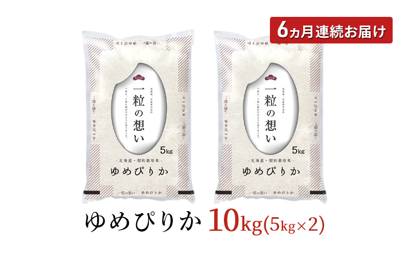 令和7年産 北海道 赤平産 ゆめぴりか 10kg 【限定寄附額】6ヵ月連続お届け 白米 精米 米 北海道 ごはん ご飯 ライス おにぎり 定期便 定期 お楽しみ 6回