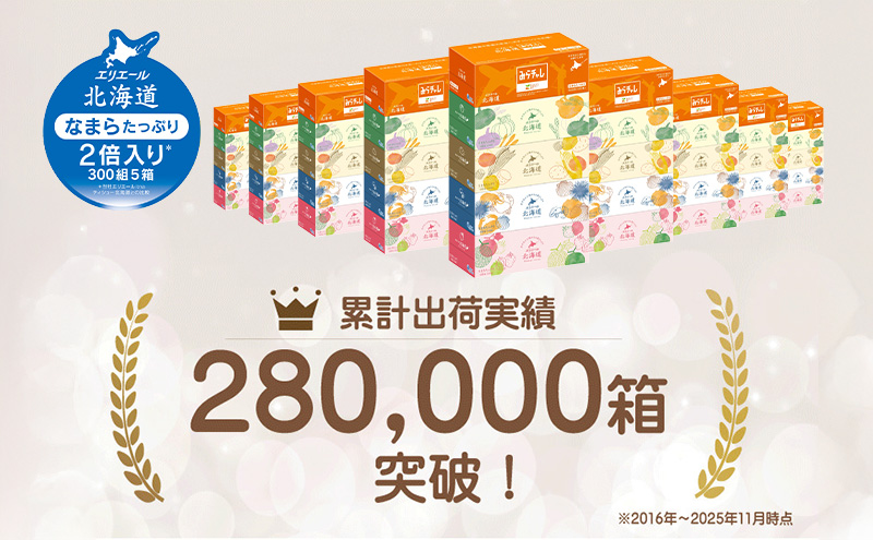 エリエール 北海道ティシュー 300組 5箱×1パック なまらたっぷり 大容量 最短 10日以内 最短配送 ボックスティシュー 箱ティッシュ まとめ買い ペーパー 紙 防災 常備品 消耗品 備蓄 日用品 生活必需品 北海道 赤平市