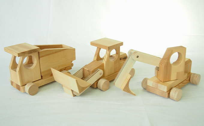 自分で組立ててみよう！はたらくくるま3種セット 工芸品 玩具 