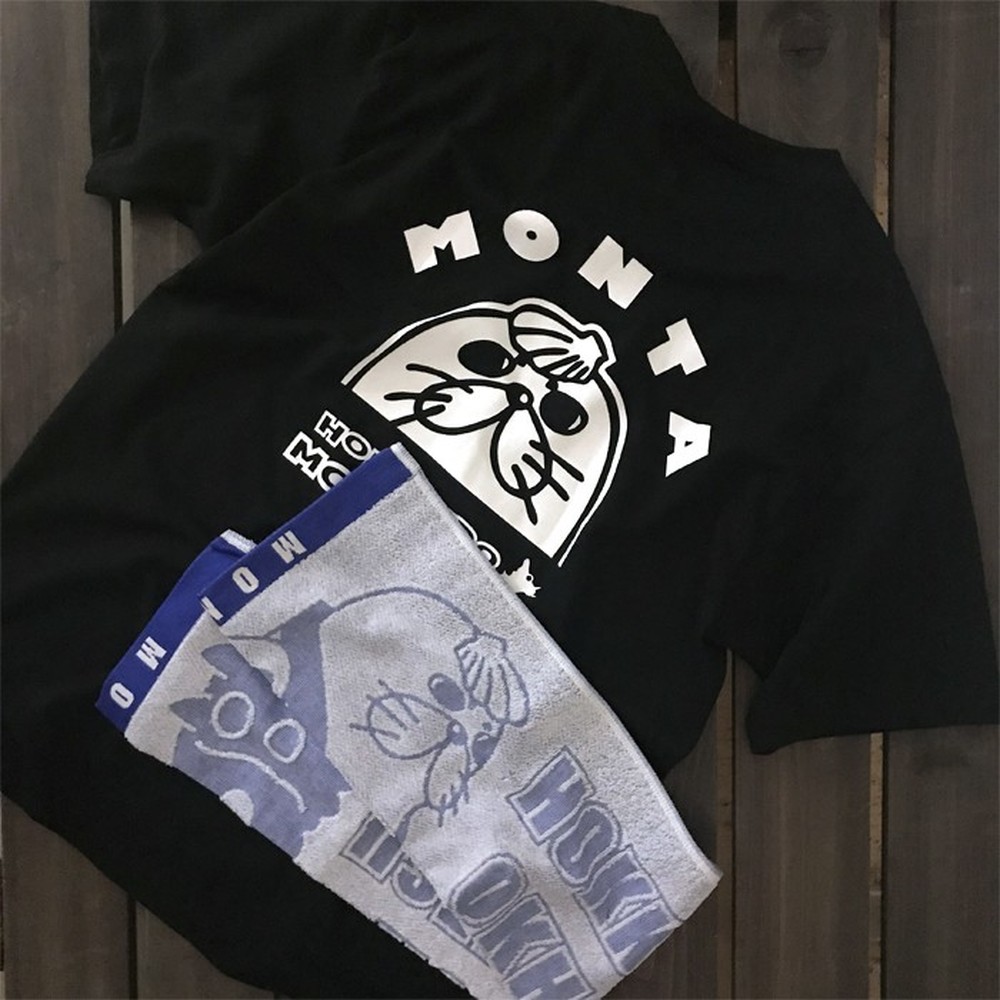 17-62 ゆるキャラ紋太グッズ(Tシャツ[ブラックS]、タオル[ブルー])