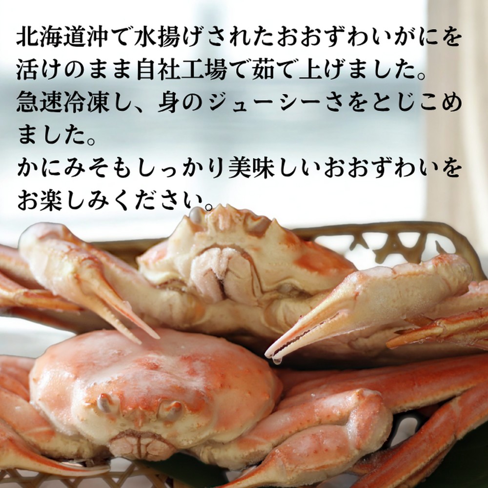 17-151 【北海道産】大サイズ オオズワイガニ姿　650g以上1尾 ｜ 蟹酢・山わさび付　かに　おおずわいがに