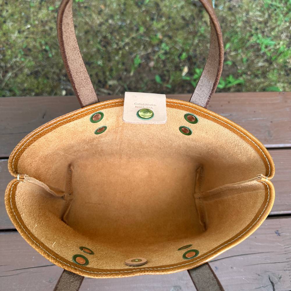 【レザーハンドバッグ】イタリアンレザー キャメル レザークラフト 一点モノ 公式】レザークラフトカンパニー レザーユーティリティートート