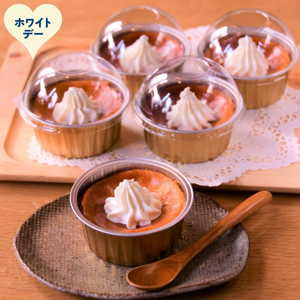 16-191 【ホワイトデー】cafe ほの香のベイクドチーズケーキ 5カップセット