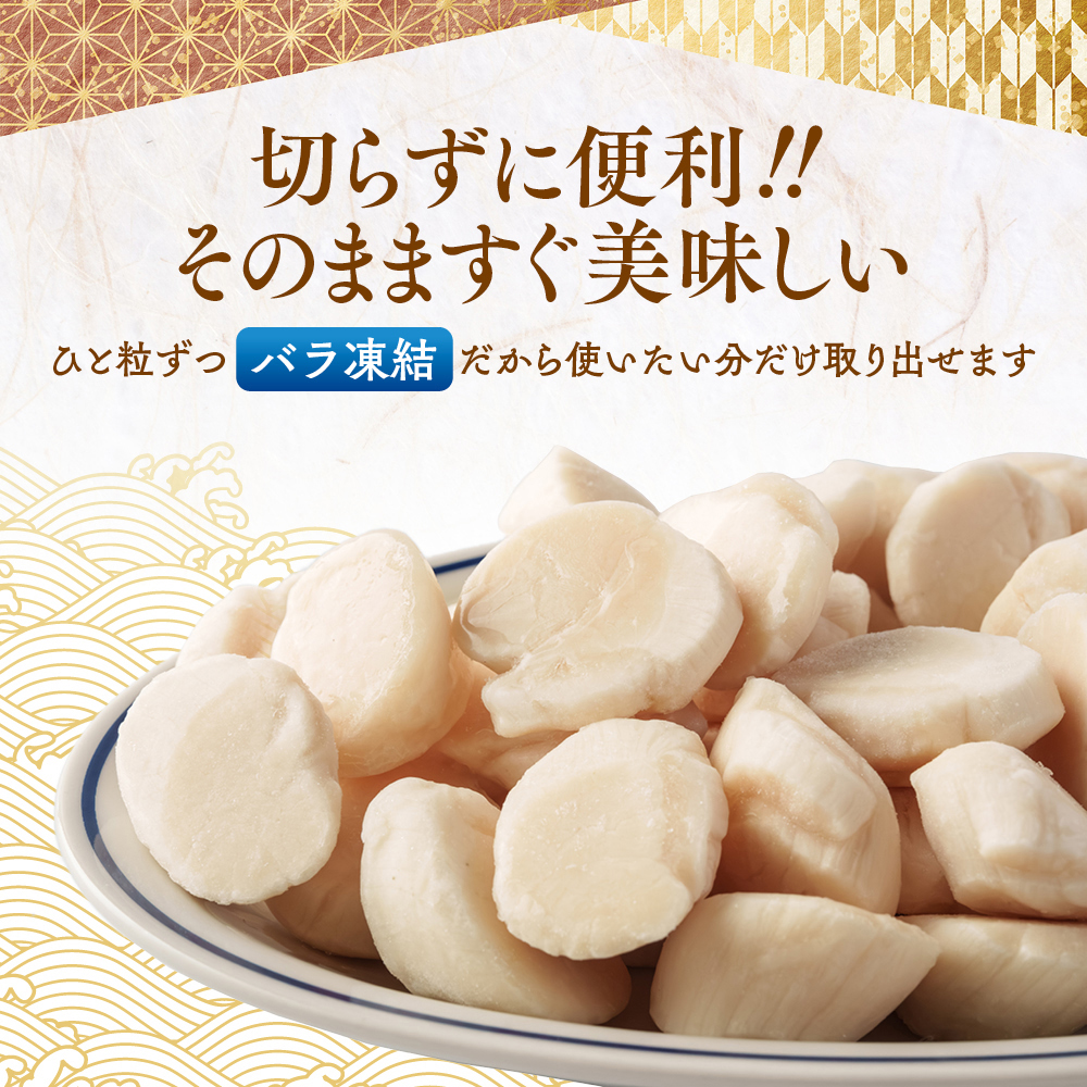 14-256 【訳あり】北海道オホーツク産ホタテ貝柱(生食用)小粒大入 600g ｜ サイズ不揃い ワケアリ 訳あり ほたて ホタテ 帆立 貝柱 玉冷